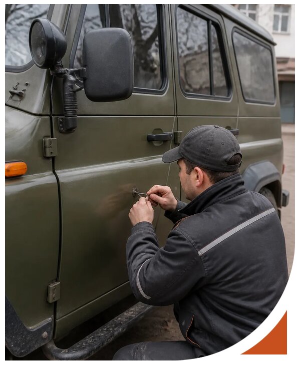 Профессиональное вскрытие автомобиля УАЗ без повреждений в Шадринске